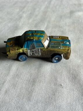 Rare Disney Care Die-Cast Blue and Gold Toy Truck - Kids Toys